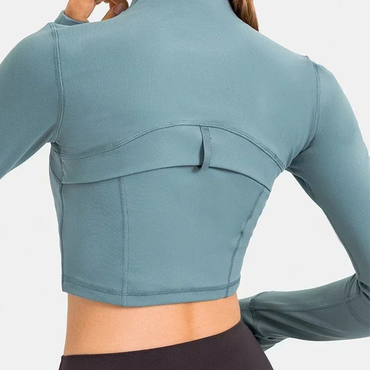 Women Stand Collar Yoga Jacket